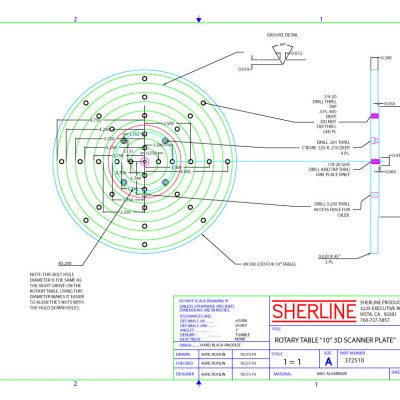 10" Scanner plate